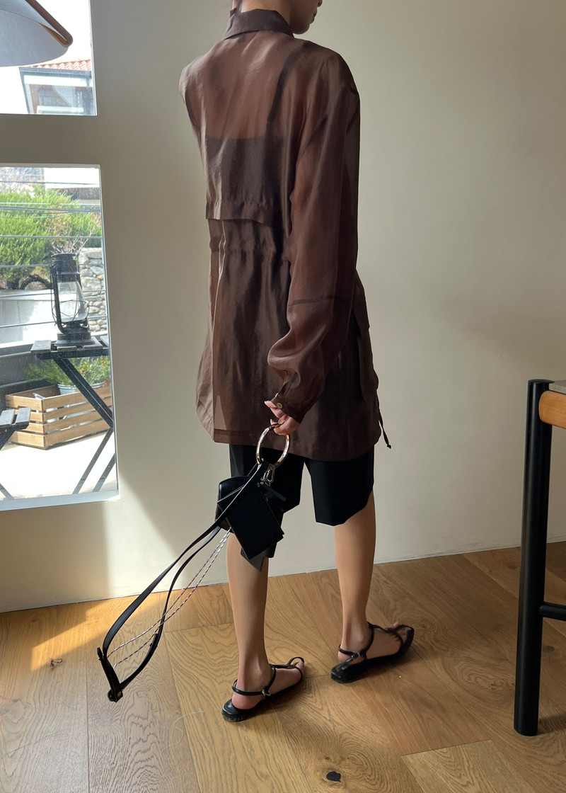 Montaro Sheer Light Jacket - Brown 3