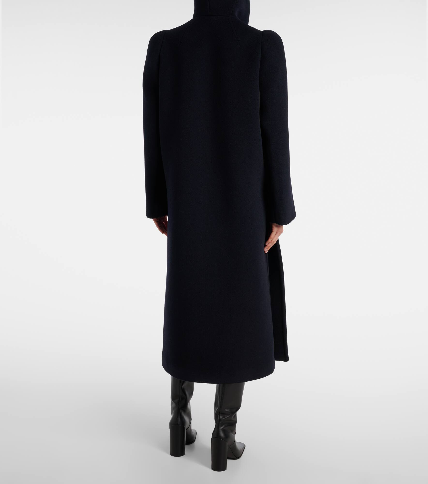 Asymmetric wool coat - 3