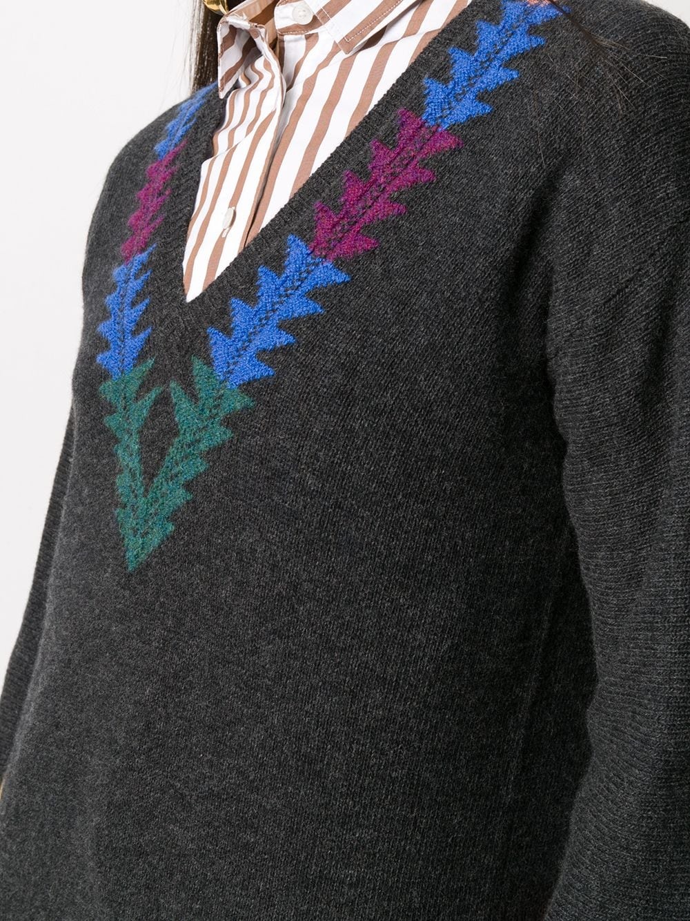 embroidered-detail jumper - 5