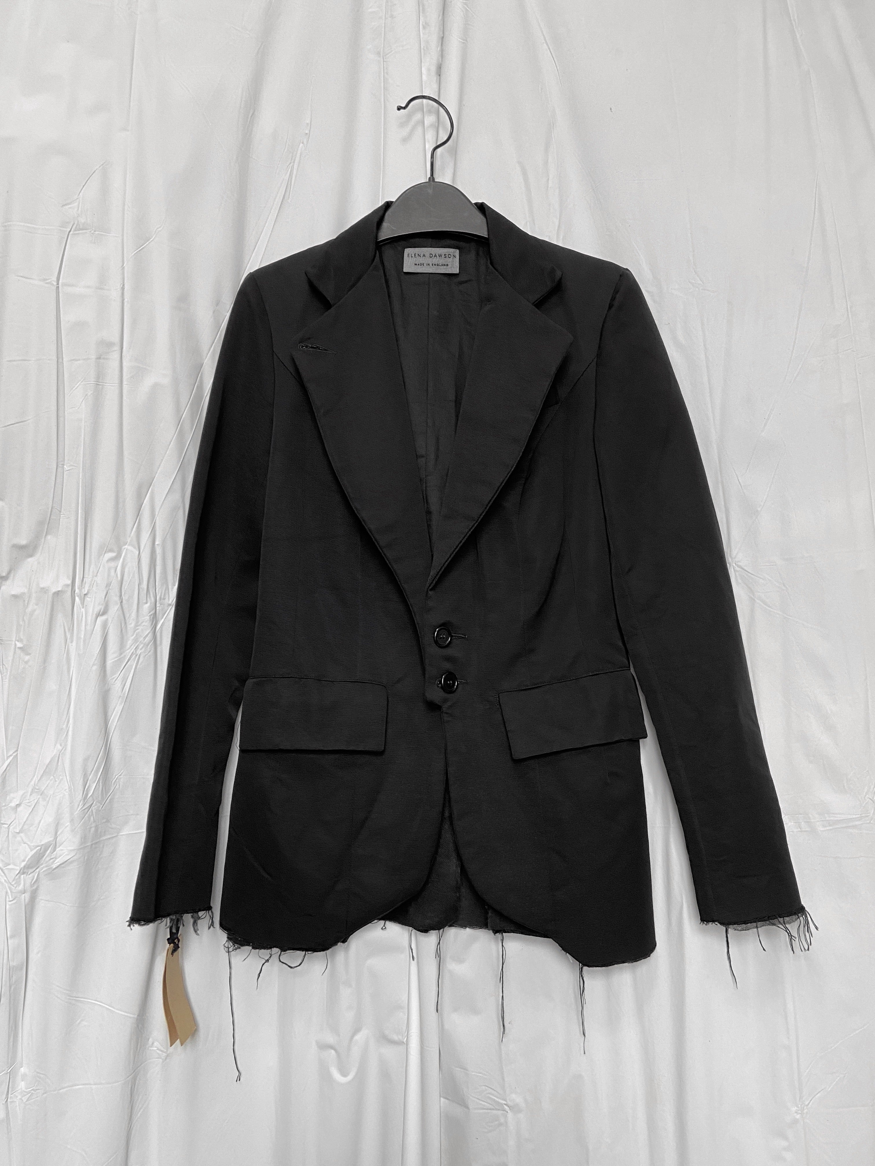 zOthers - BWNT Elena Dawson 2014 Black Classic Silk Blazer XS - 4