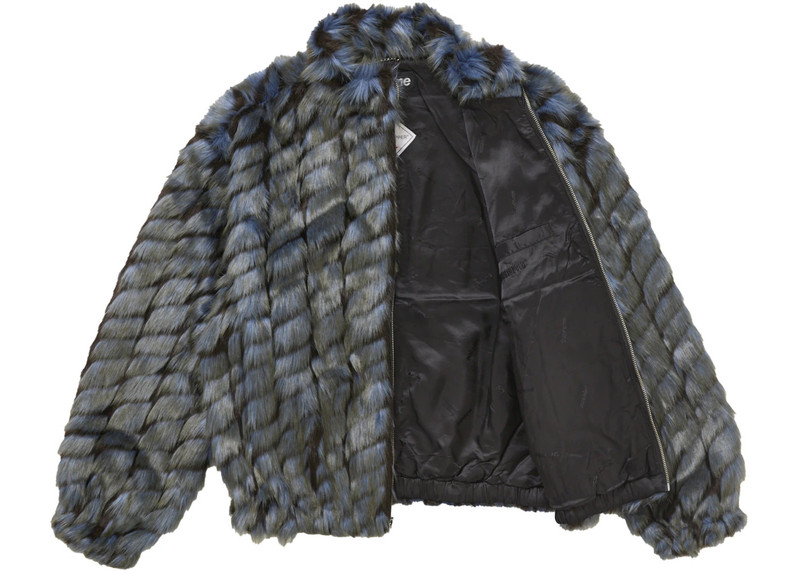Supreme Supreme 2-Tone WINDSTOPPER Faux Fur Jacket Blue outlook