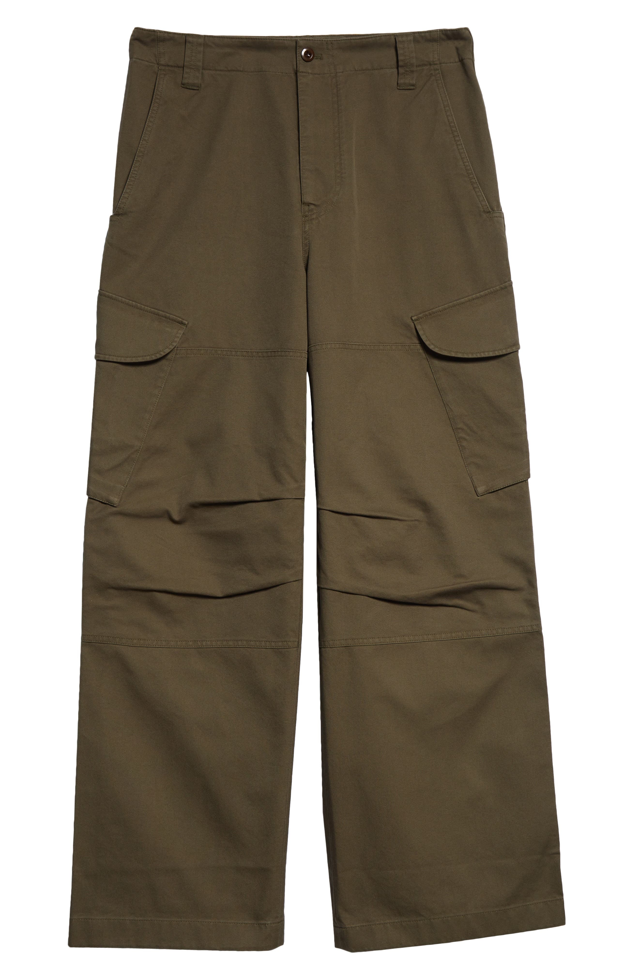 Acne Studios Reinforced Cotton Twill Cargo Trousers in Green at Nordstrom - 5