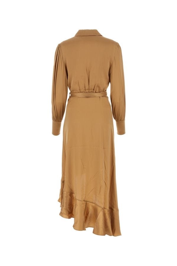 Zimmermann Woman Camel Silk Dress - 2