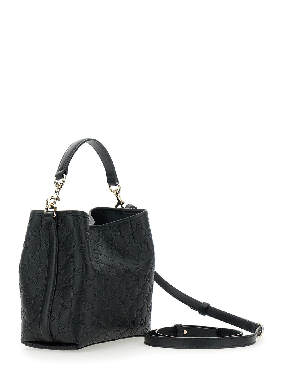 Gucci Women 'Arabella' Black Shoulder Bag With All-Over Gg Embroidery And Adjustable And Removable S - 3