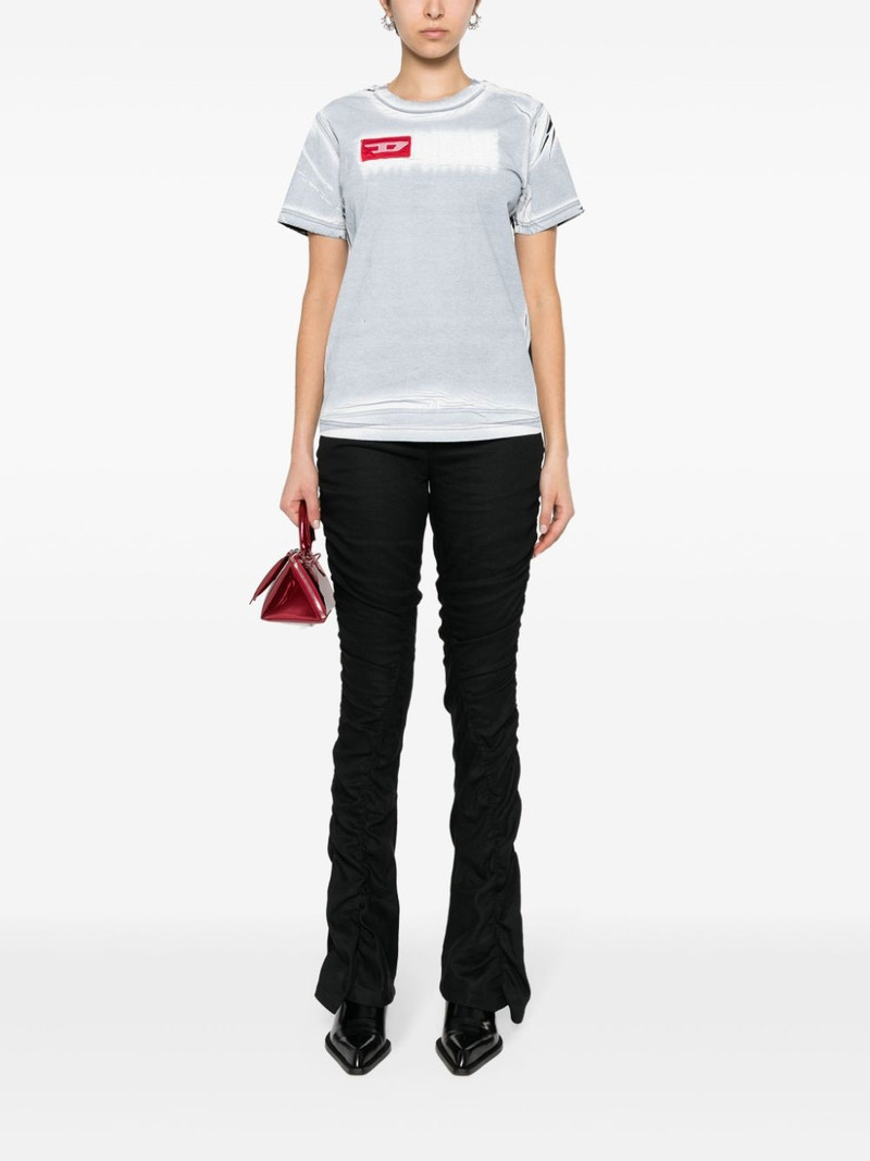 Diesel creased-paint cotton T-shirt outlook