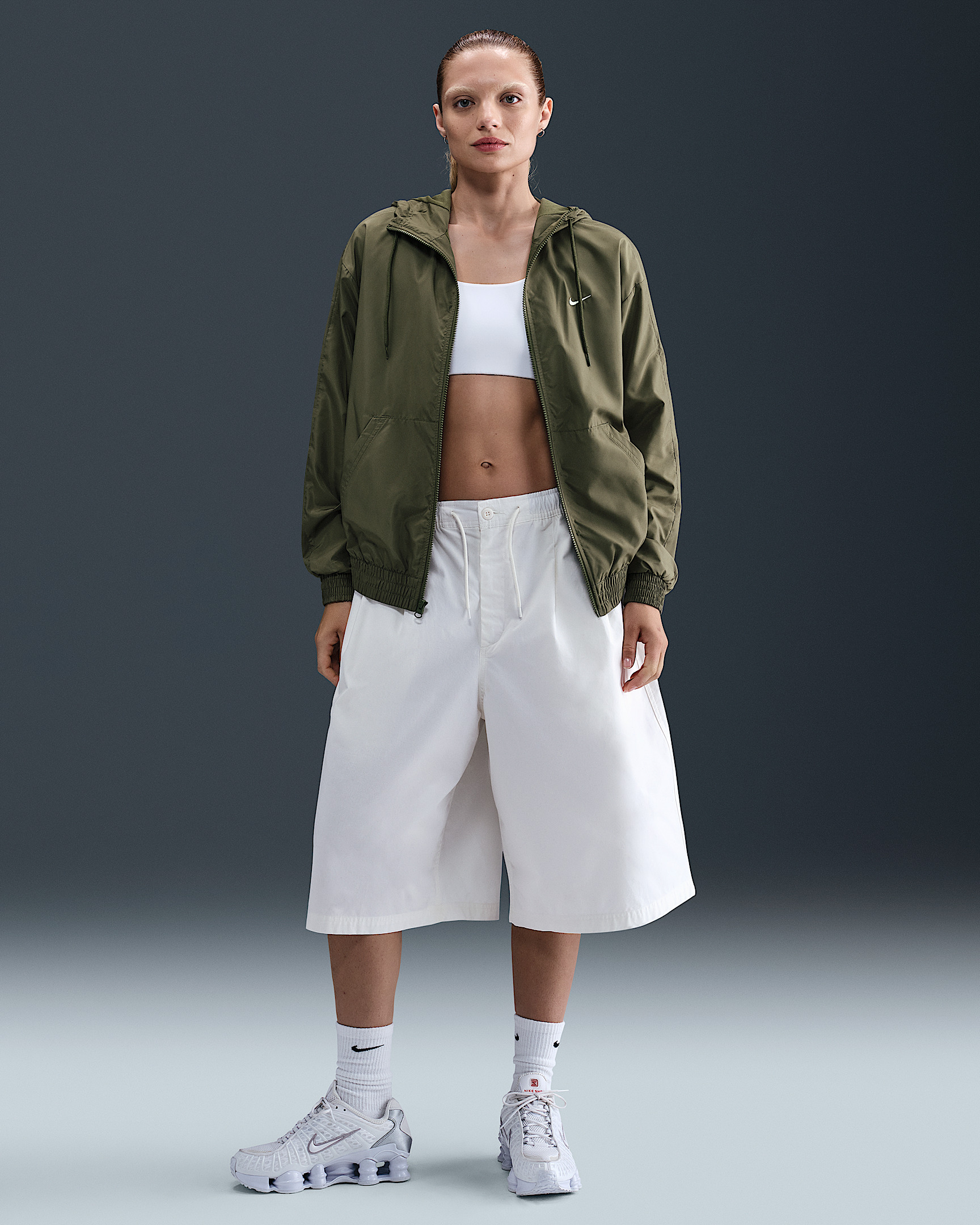 Nike Sportswear Classic Wovens Women's Loose UV Hooded Jacket - 4