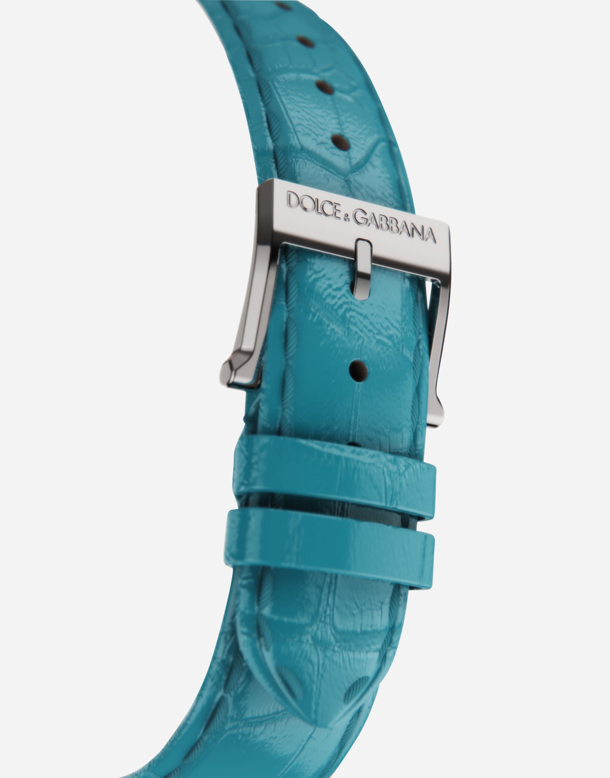 DG7 watch in steel with turquoise and diamonds - 4