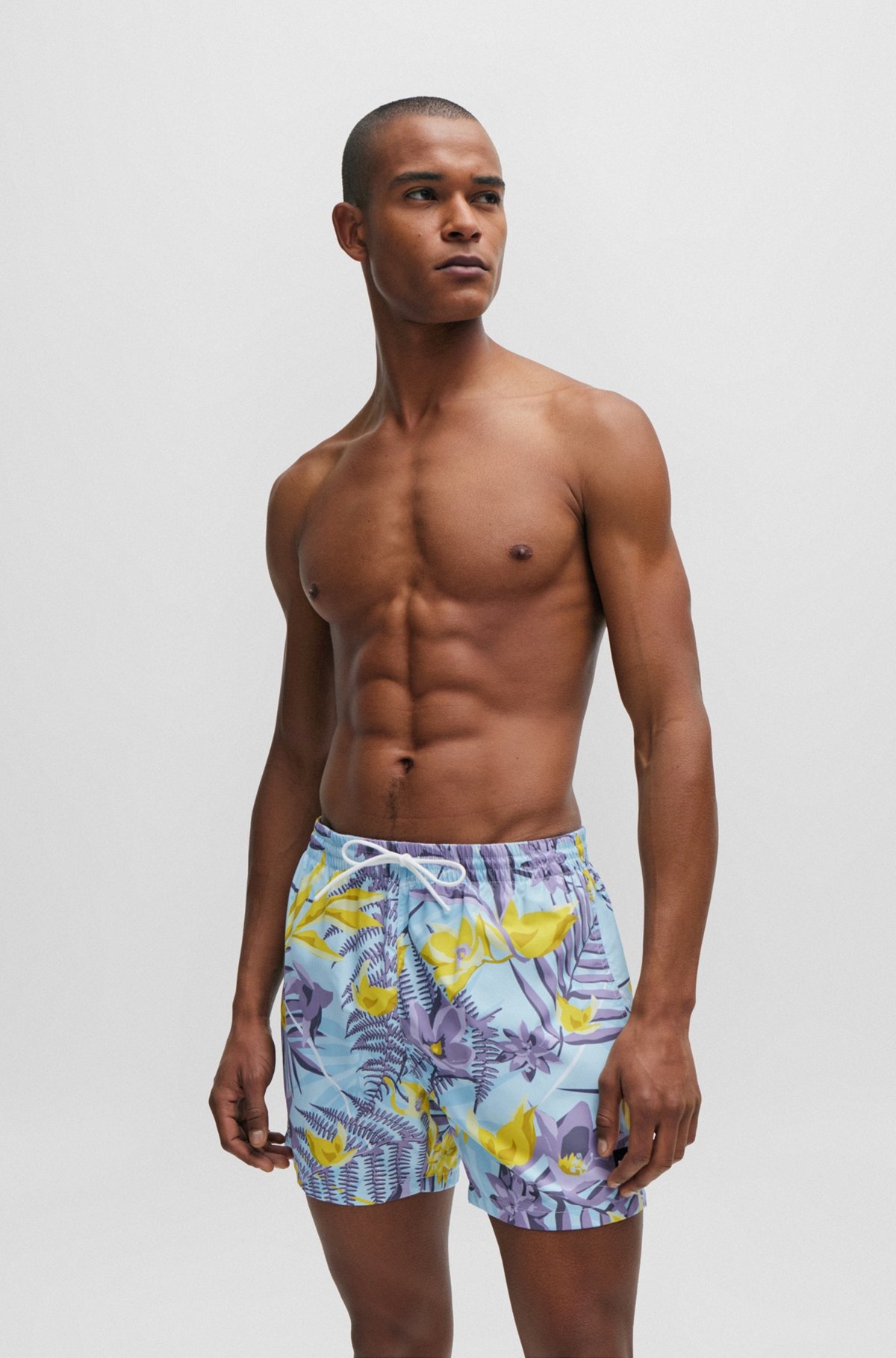 FULLY LINED SWIM SHORTS WITH SEASONAL PRINT - 2