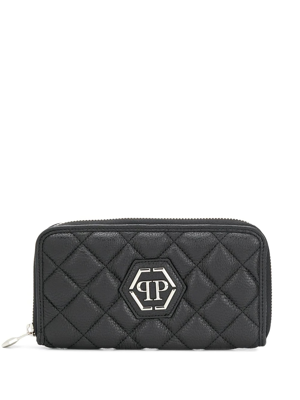 hexagon-logo quilted wallet - 1