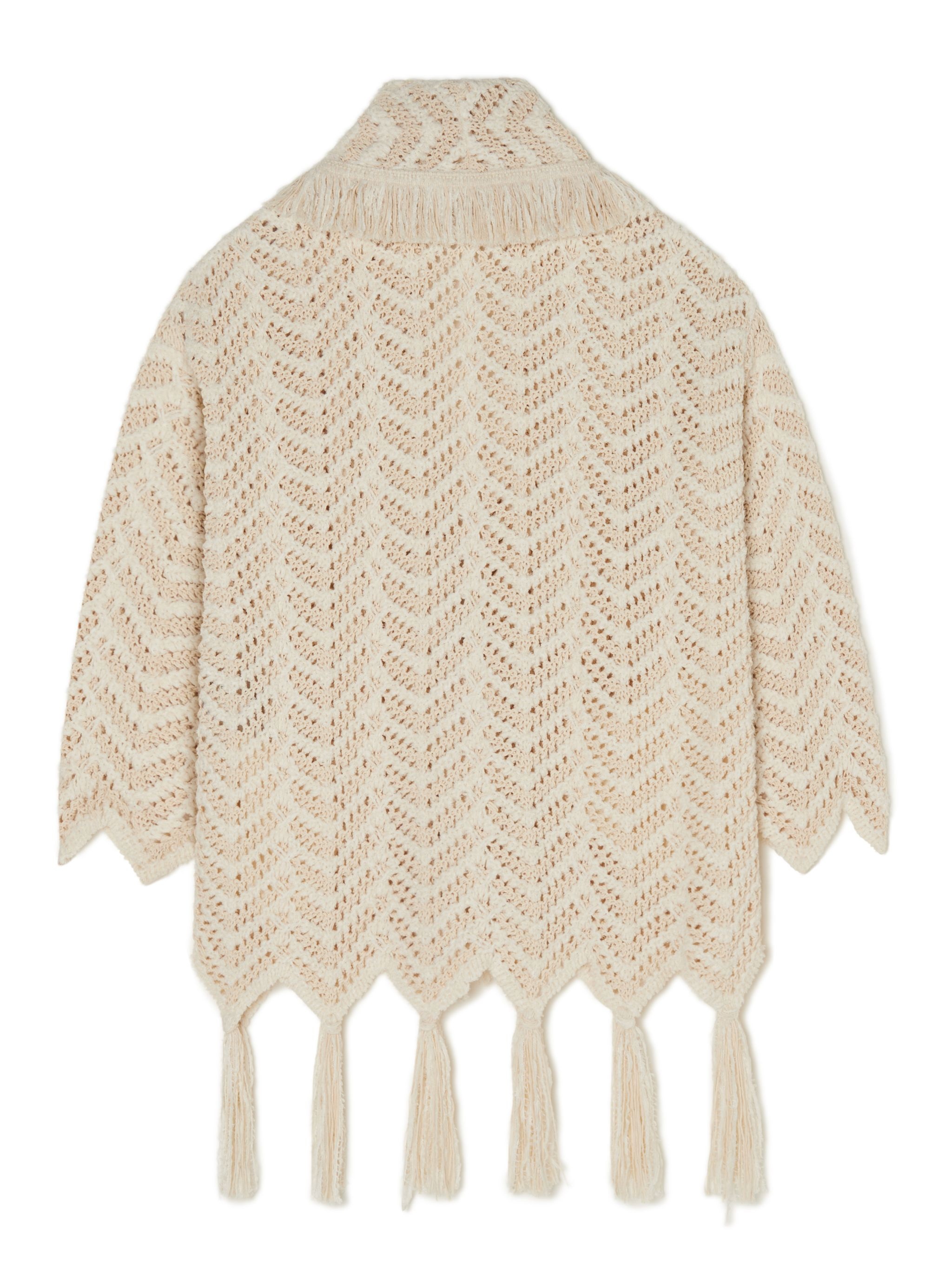 Natural Chevron Cardigan - 3