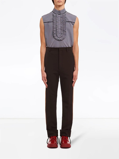 Prada side-stripe straight-leg stirrup trousers outlook