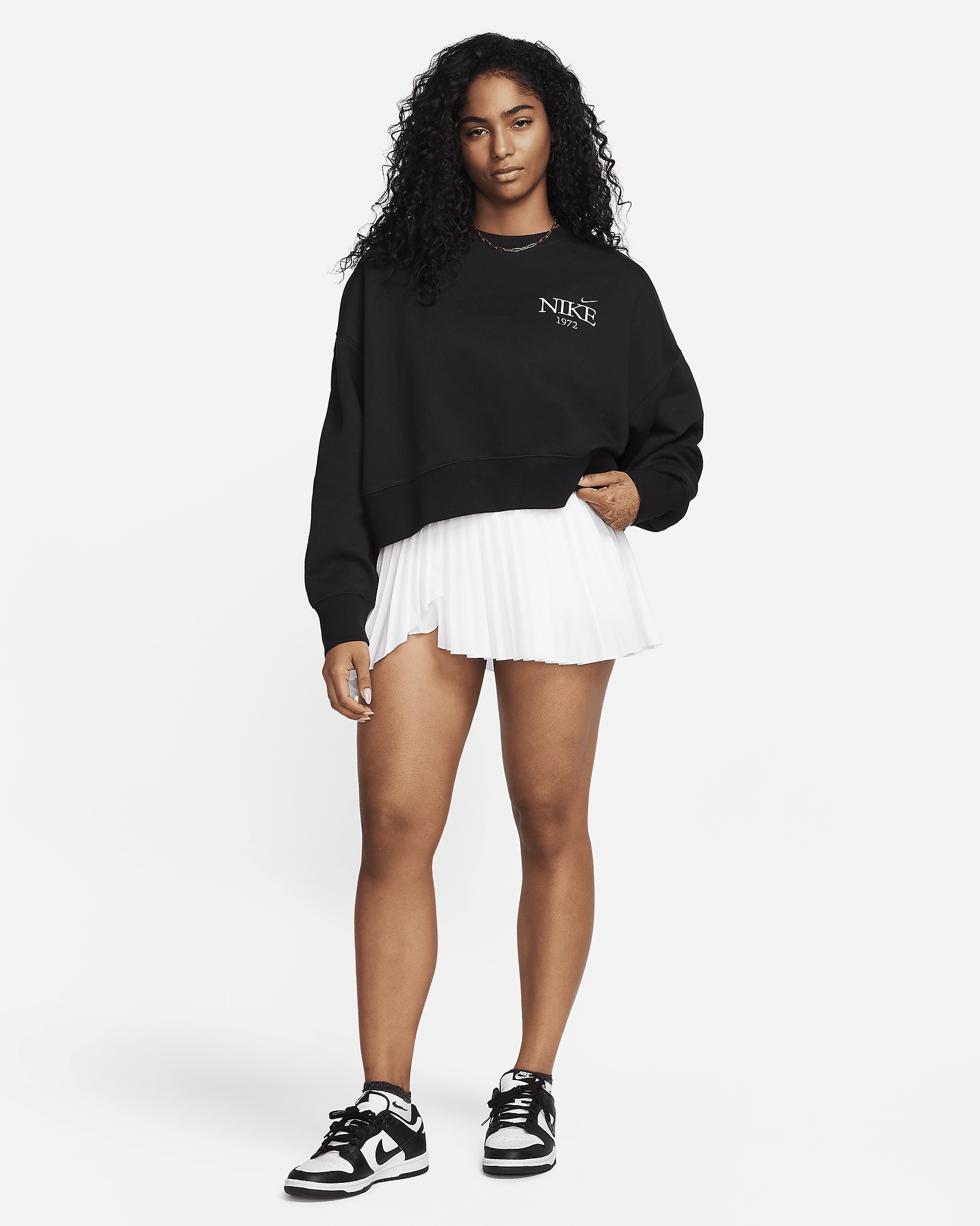 Nike Sportswear Phoenix Fleece Women's Oversized Cropped Crew-Neck Sweatshirt - 8