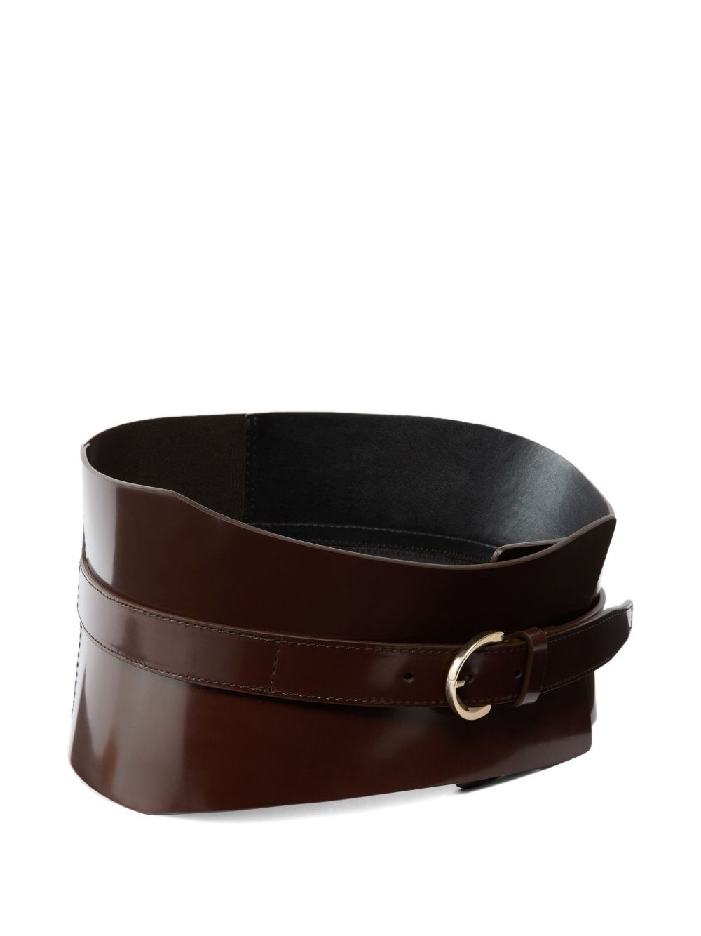 patent leather buckle belt - 4