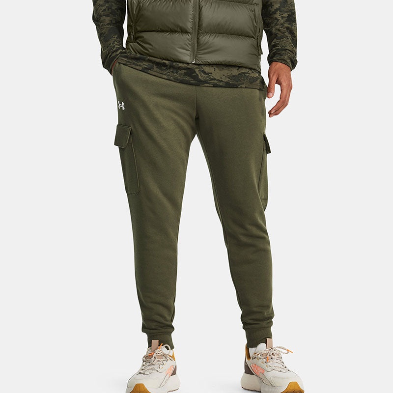Under Armour Rival Fleece Cargo Joggers 'Olive Green' 1382134-390 - 4