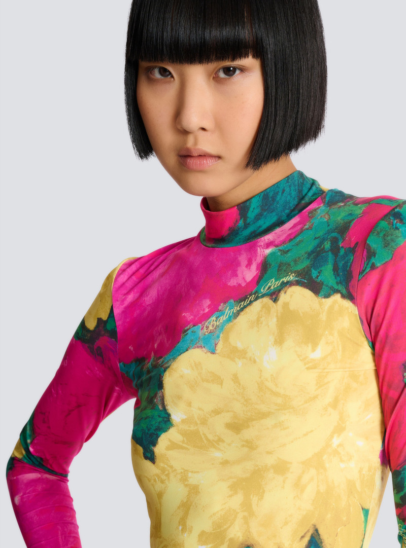 Printed high-neck top 7