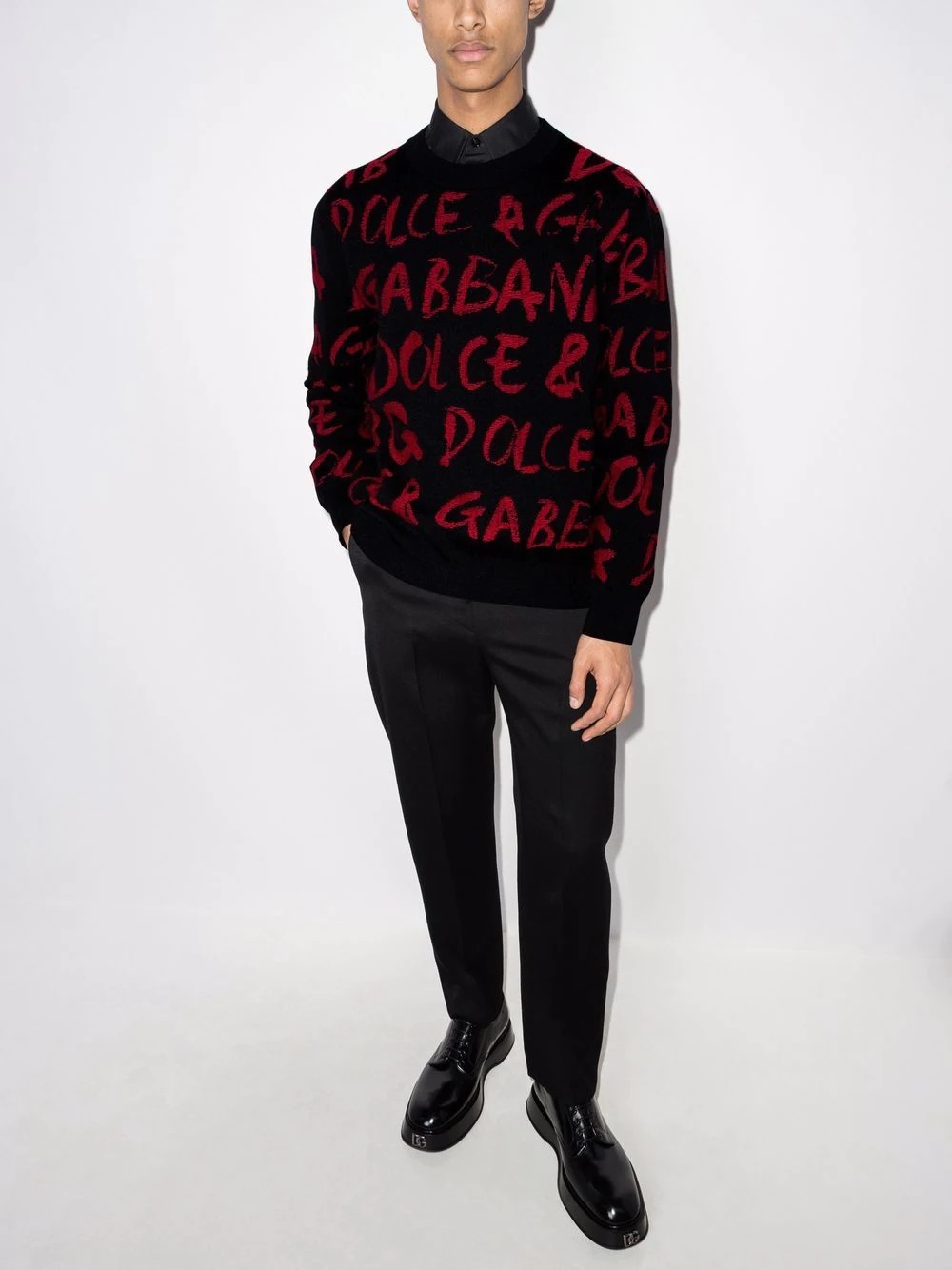 all-over logo jacquard jumper - 5