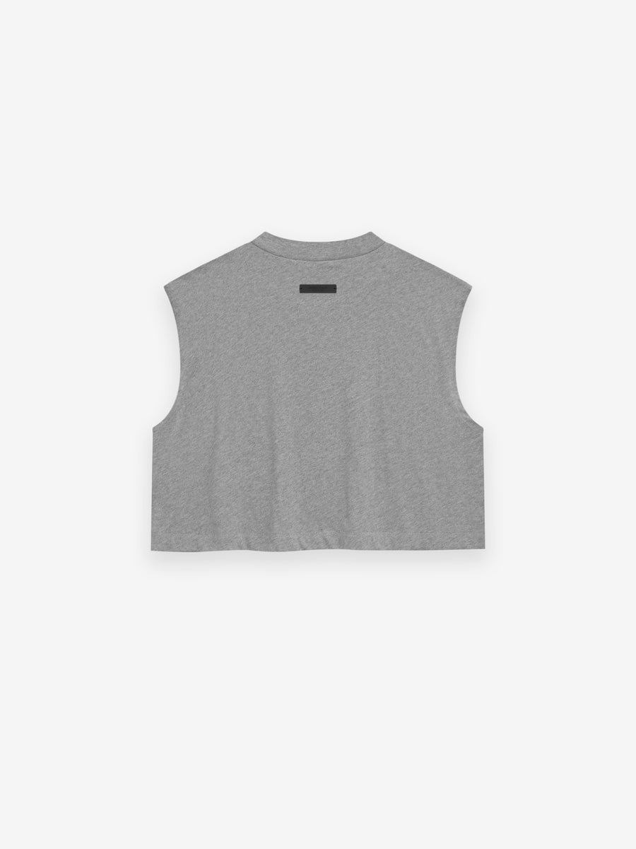 Womens Tri-Blend Cropped Muscle Tee - 3