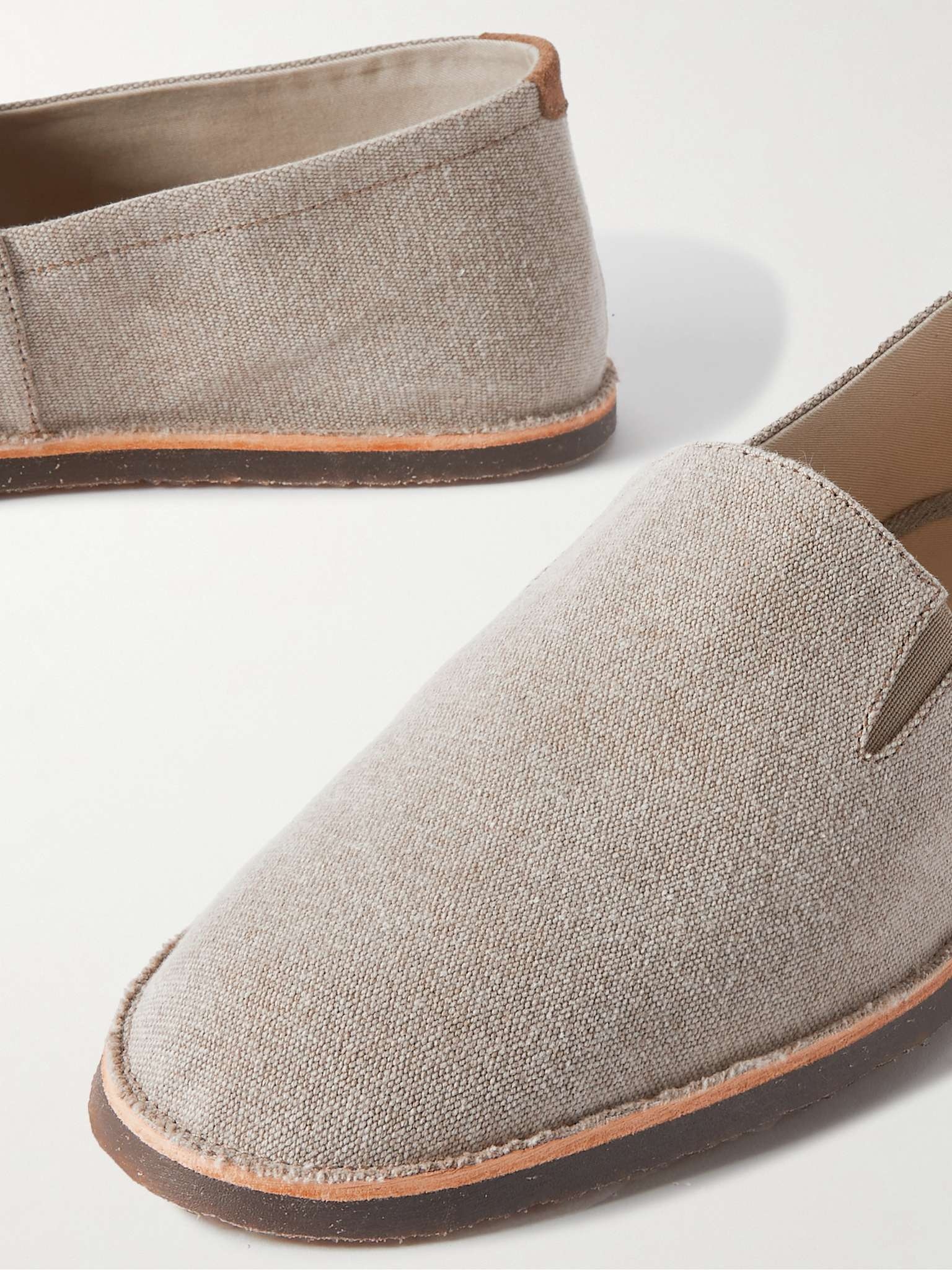 Suede-Trimmed Canvas Espadrilles - 6
