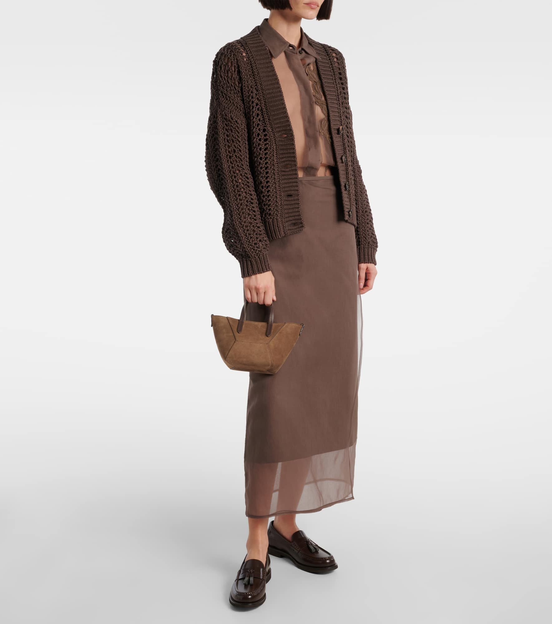 BC Duo Mini Monili suede tote bag - 5