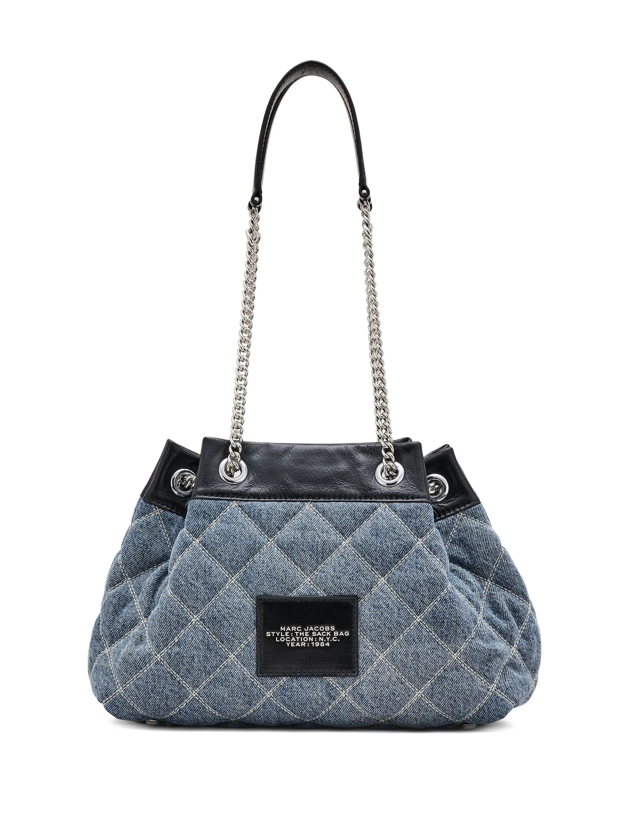 Marc Jacobs The Quilted Denim Chain Sack Bag - 5