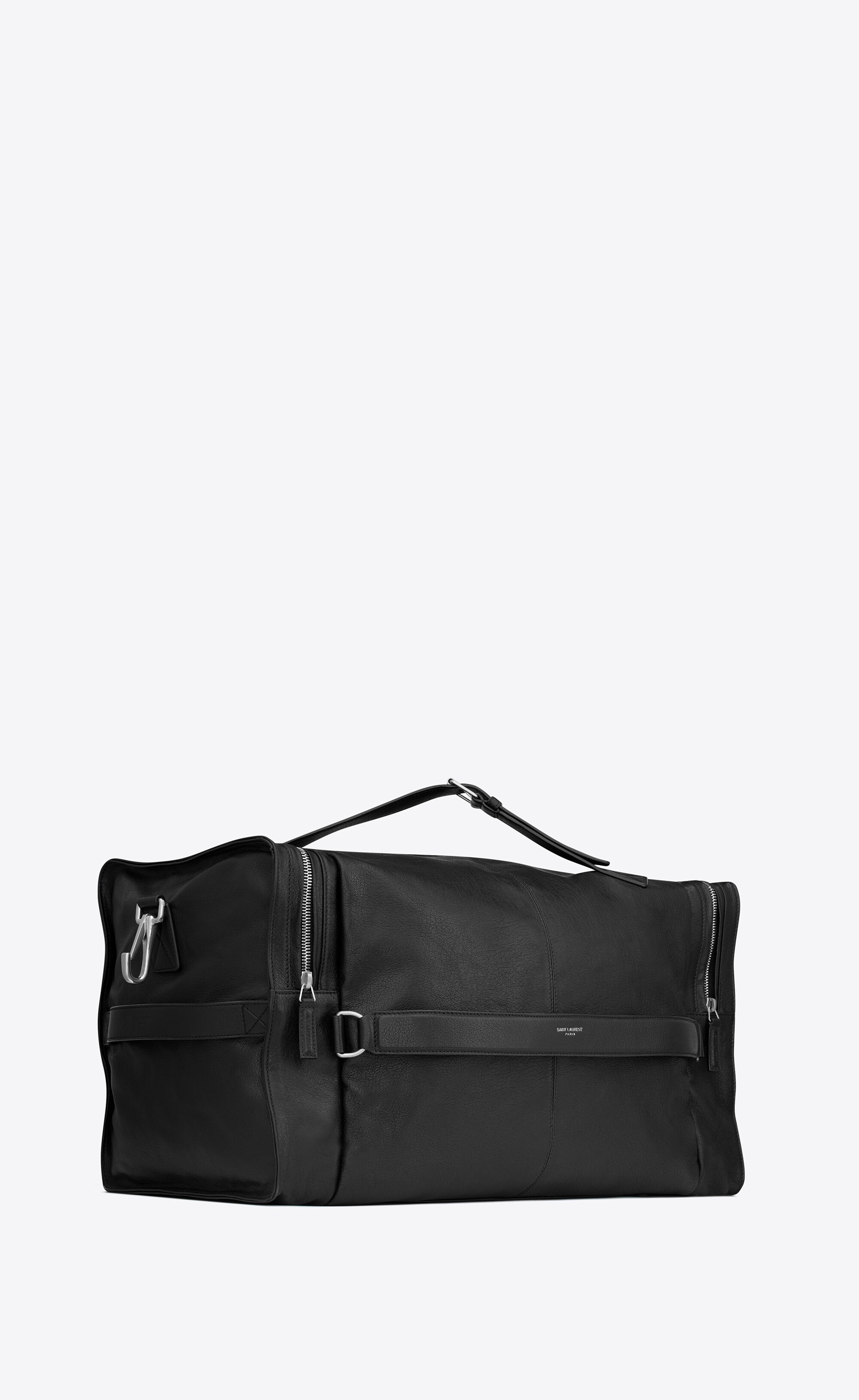 square duffle bag in smooth leather - 4