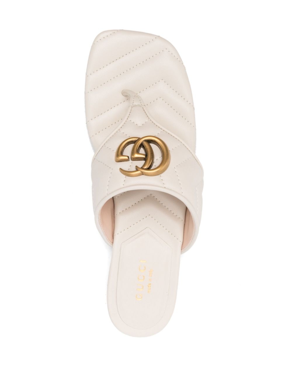 Double G quilted flat sandals - 4