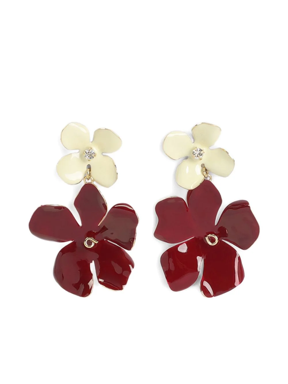 flower-design earrings - 1