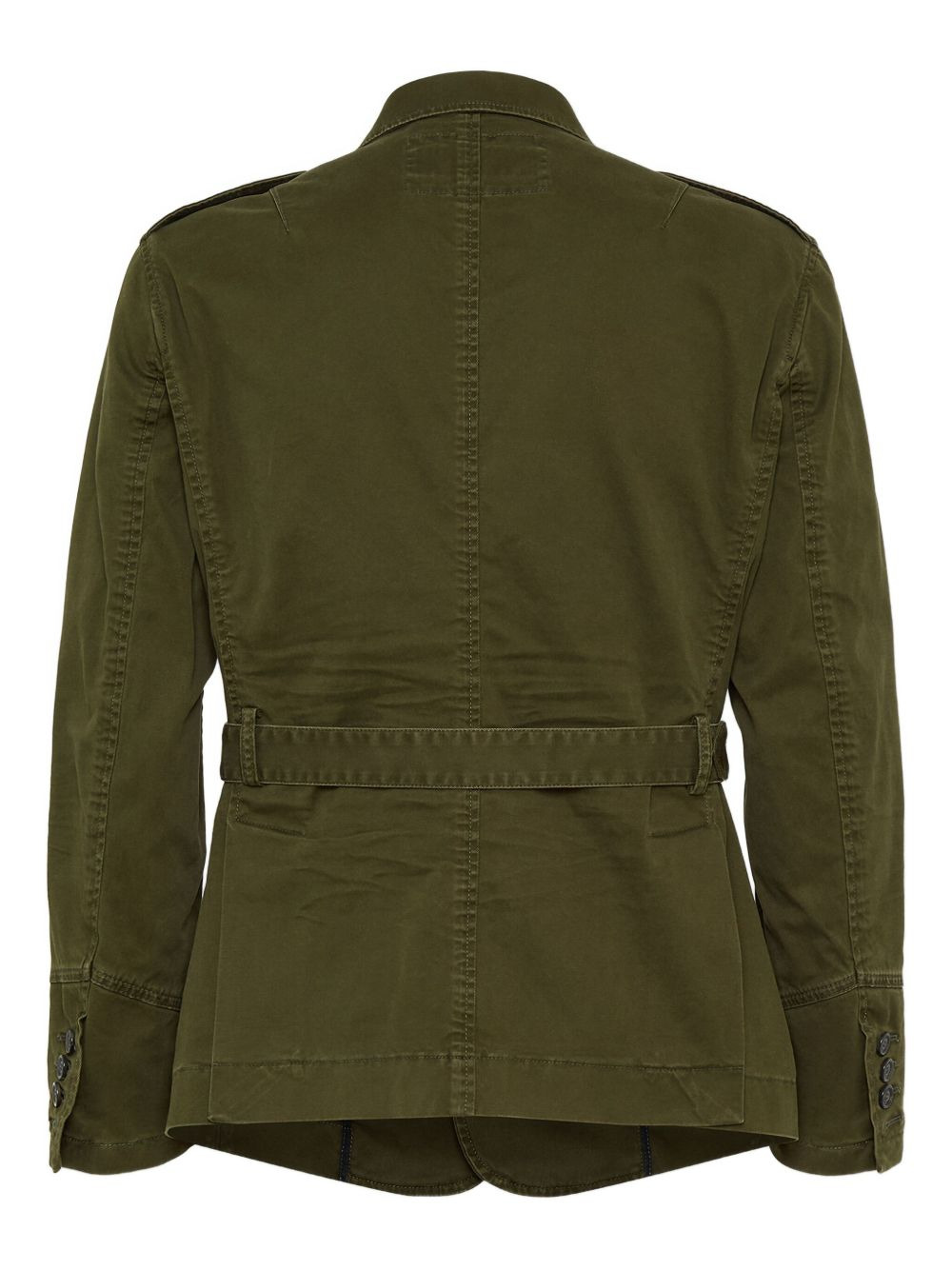 belted military jacket - 2