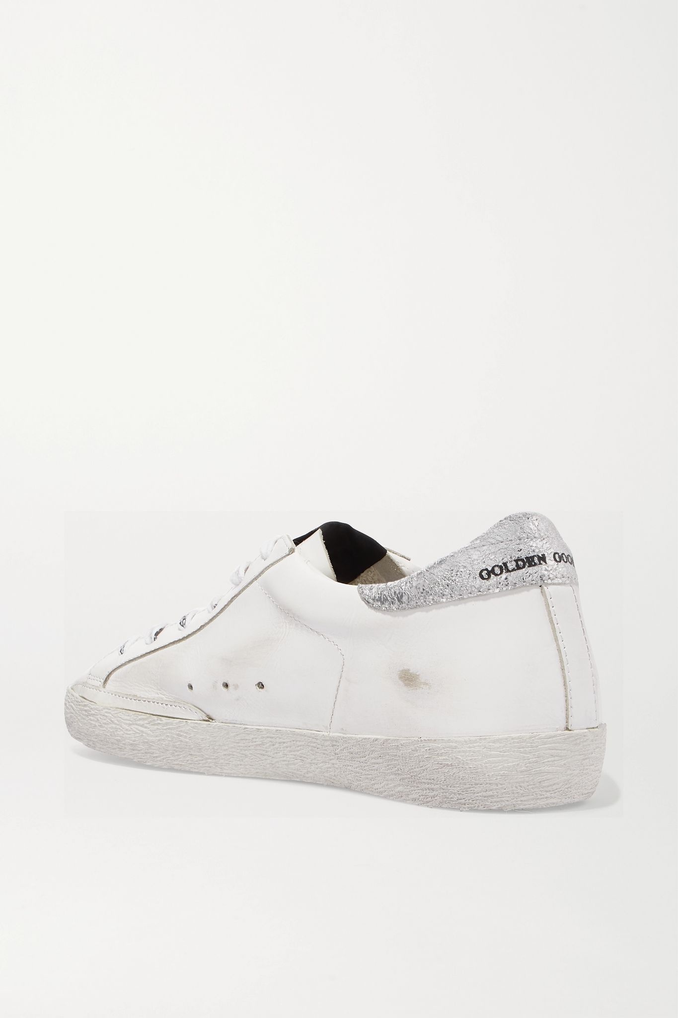 Superstar distressed leather sneakers - 4