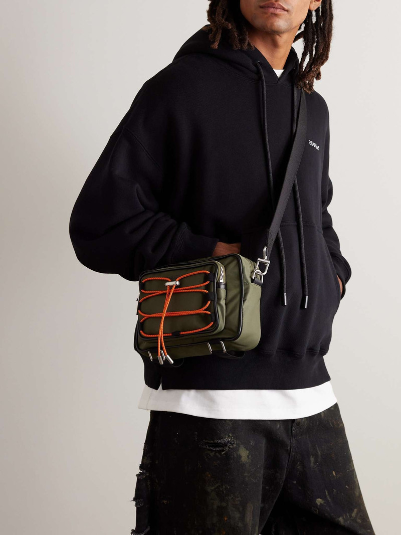 Off-White Courrier Logo-Print Leather-Trimmed Shell Messenger Bag outlook