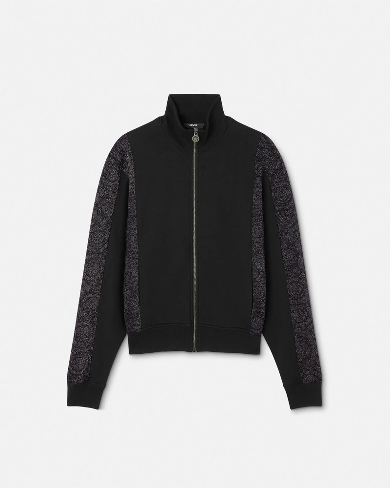 Barocco Jacquard Lurex Zip 스웨터 1
