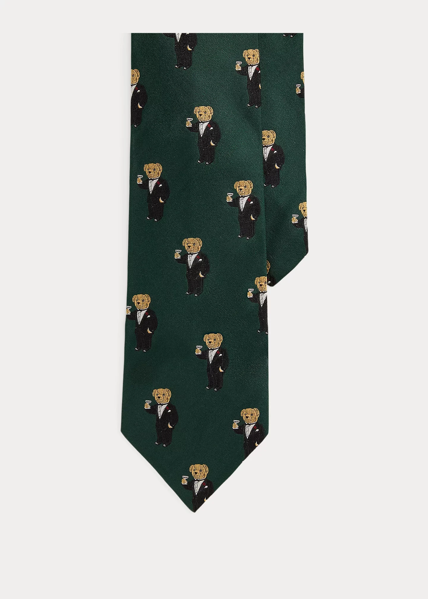 Graduate Martini Bear Silk Tie - 1