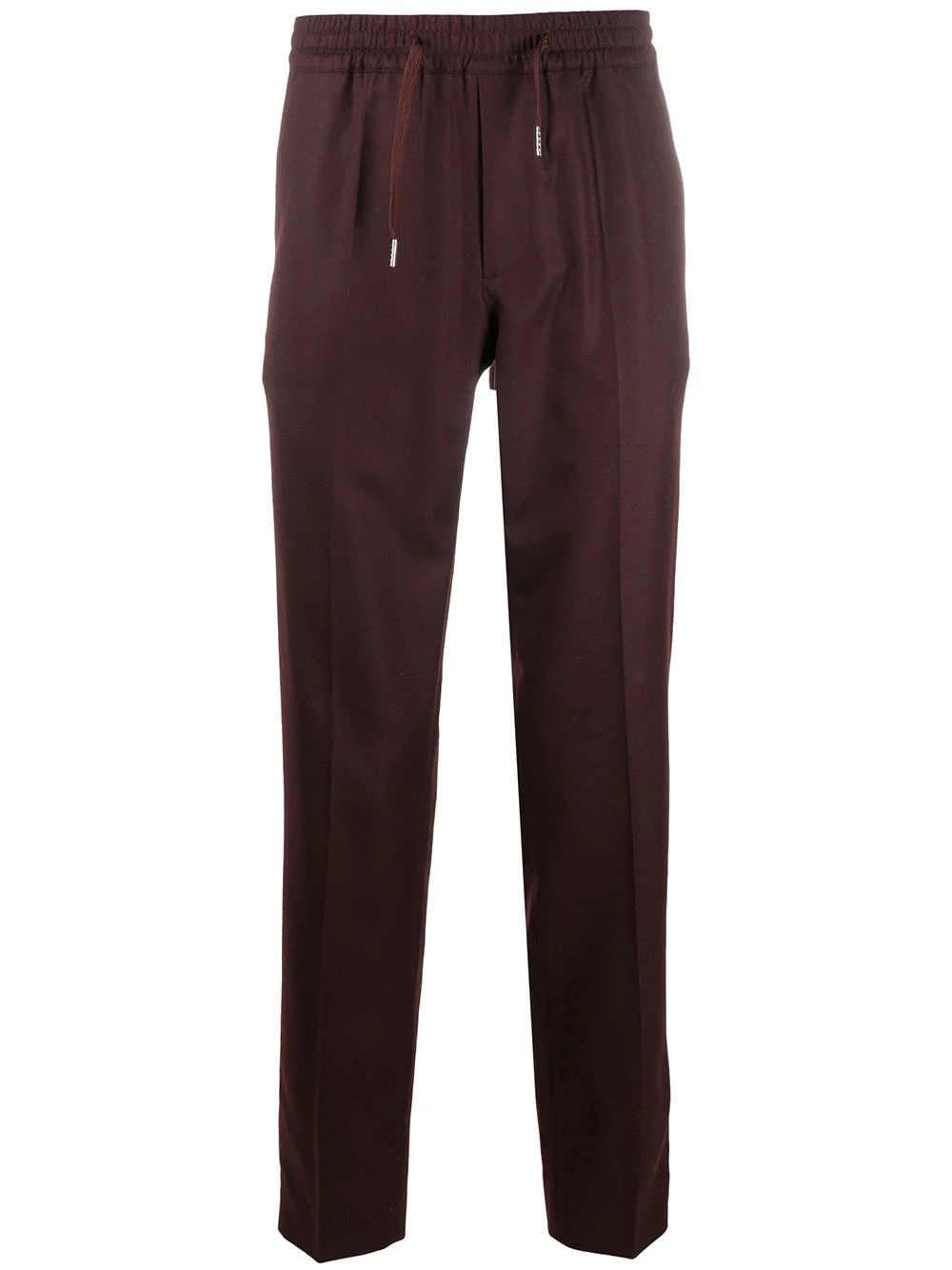 straight-leg drawstring trousers - 1