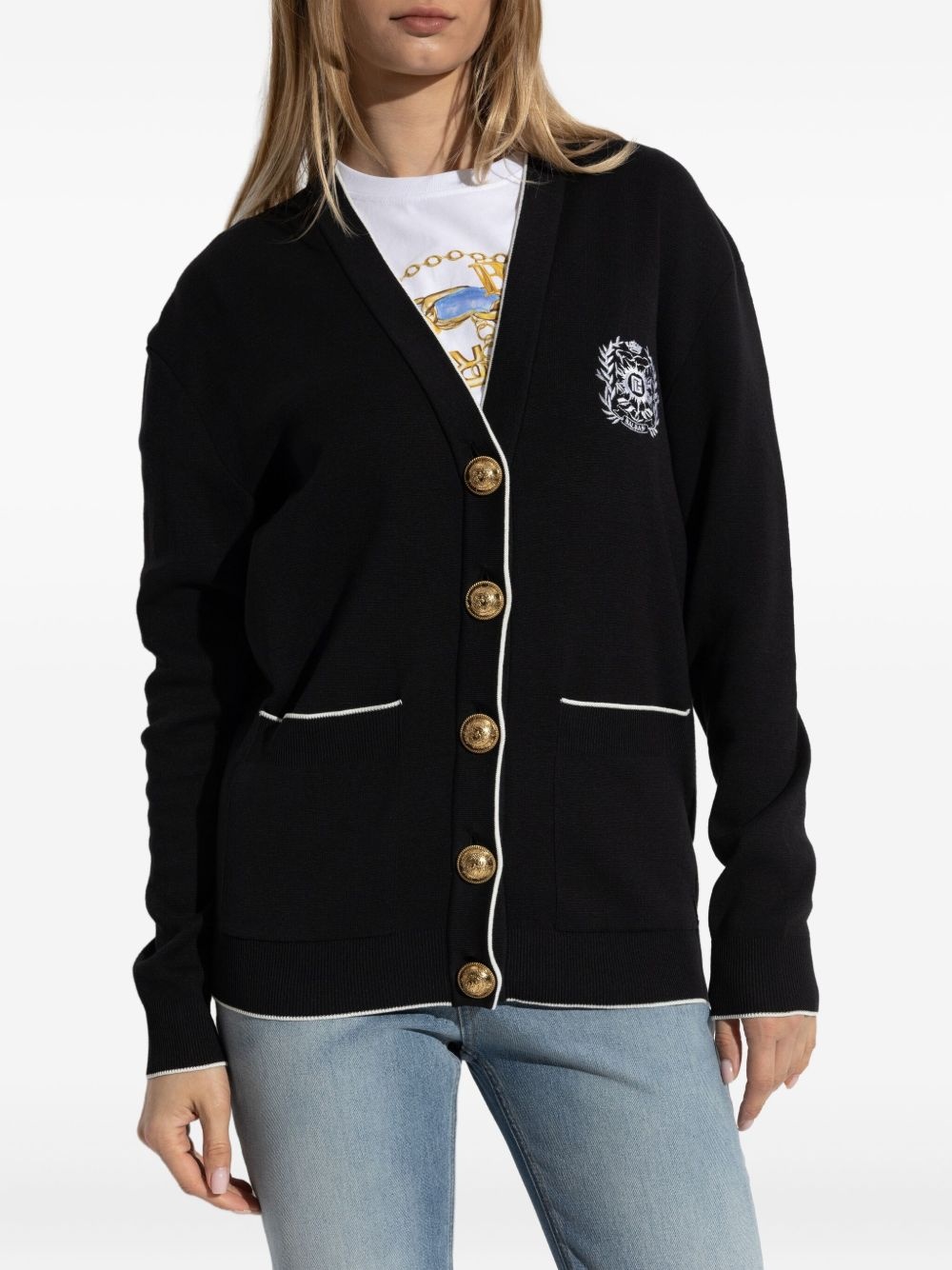 embroidered cardigan - 3