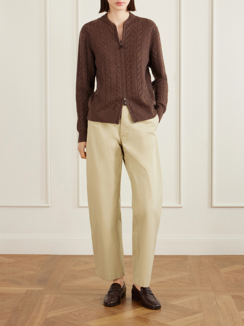 Loro Piana Cedar Cable-knit Cashmere Cardigan outlook