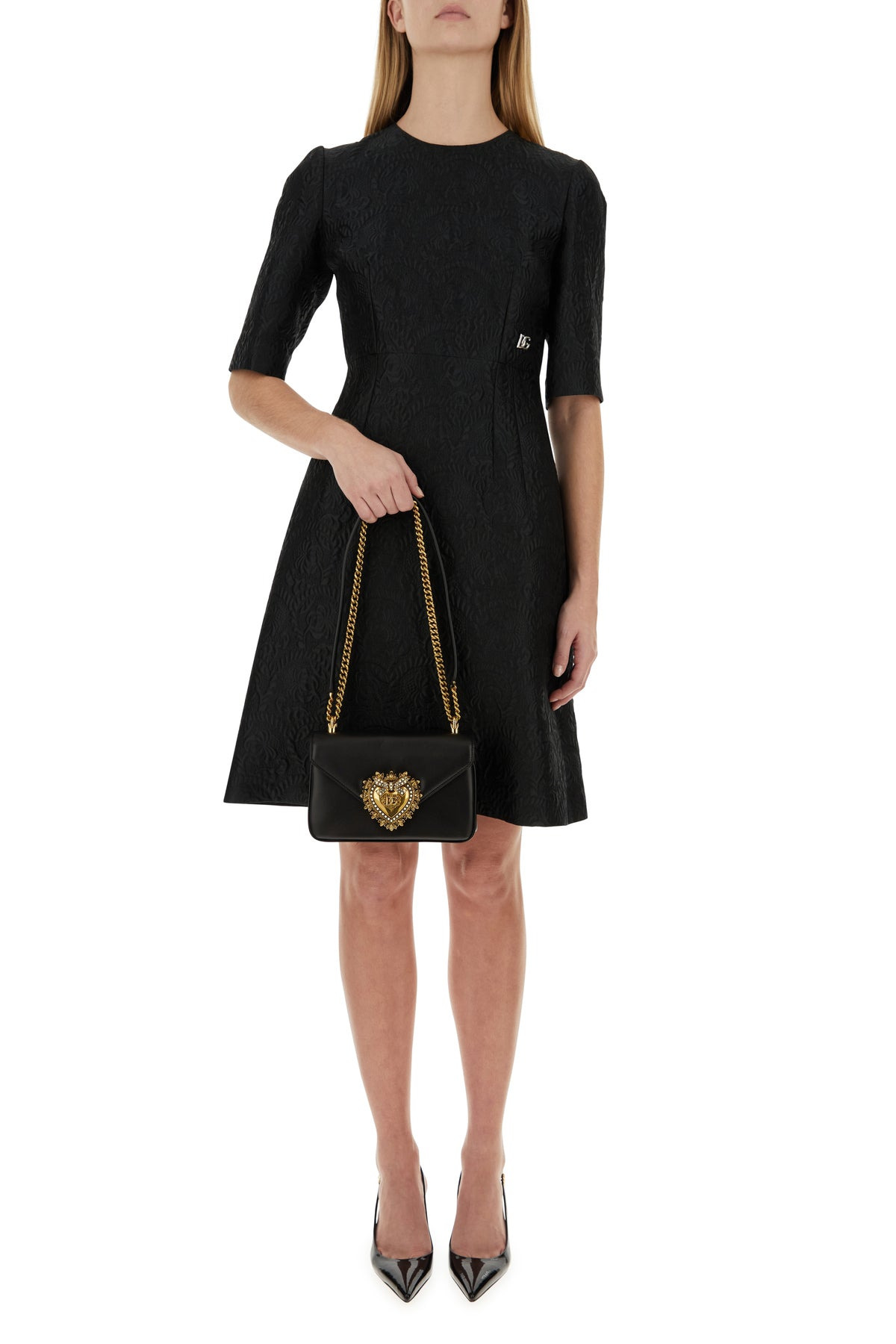 Black nappa leather Devotion shoulder bag - 5