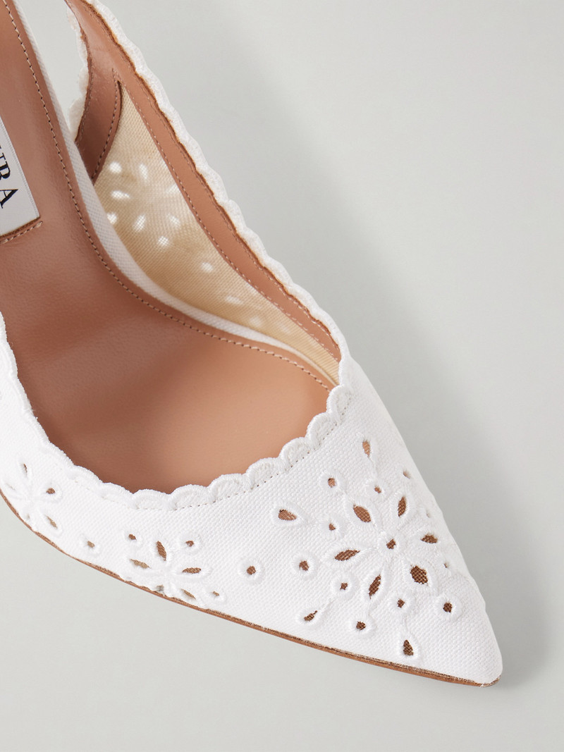 Bow Tie 105 Broderie Anglaise Canvas Pumps 4