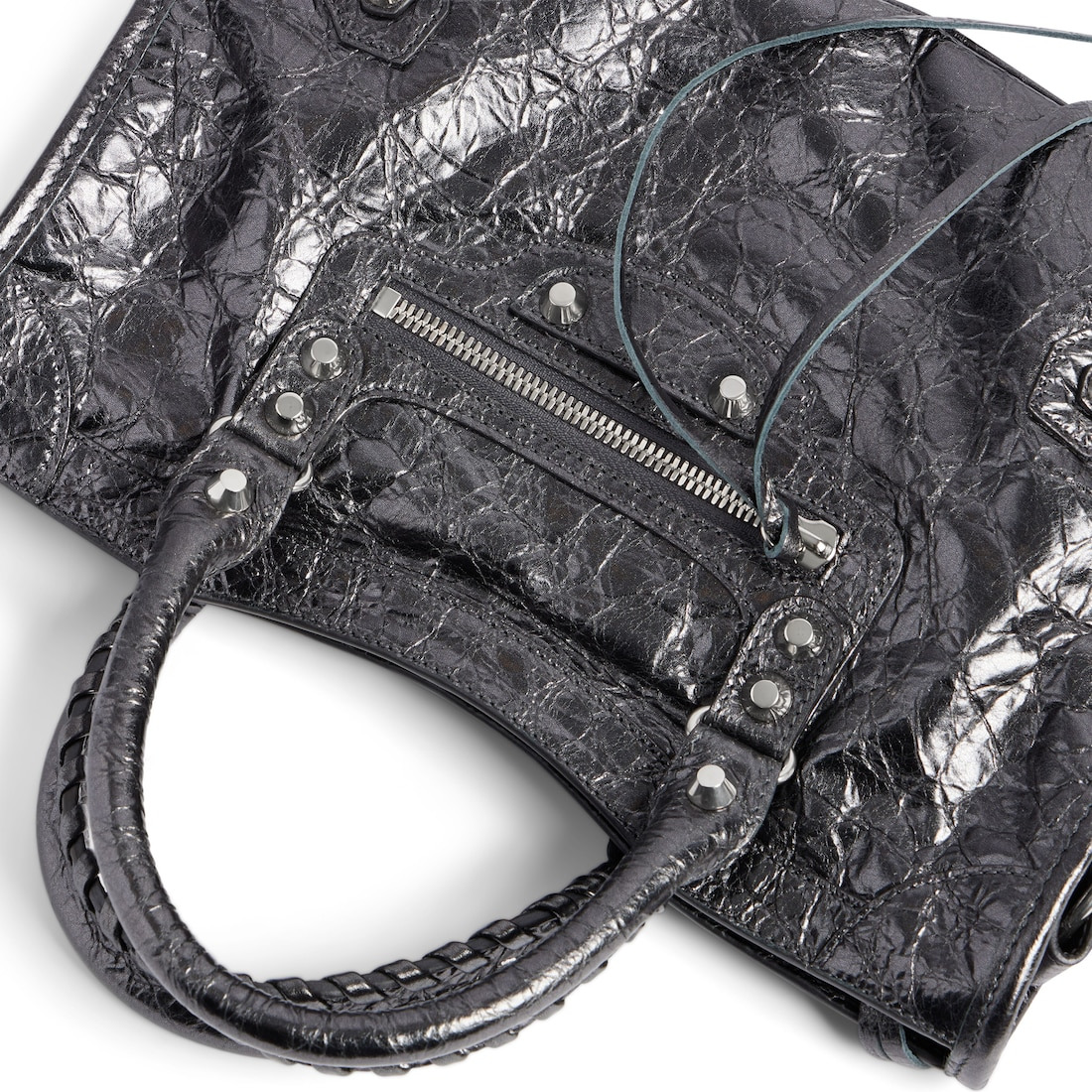Women's Le City Small Bag Metallized in Grey - 6