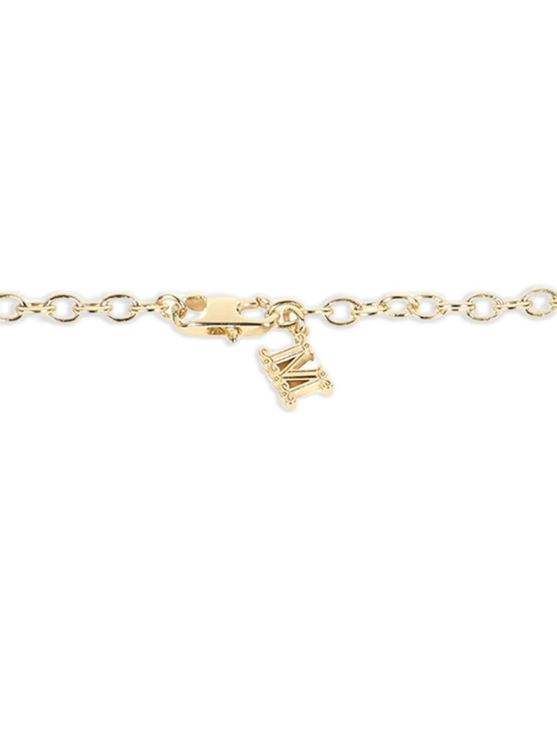Max Mara lettering-embellished chain necklace outlook