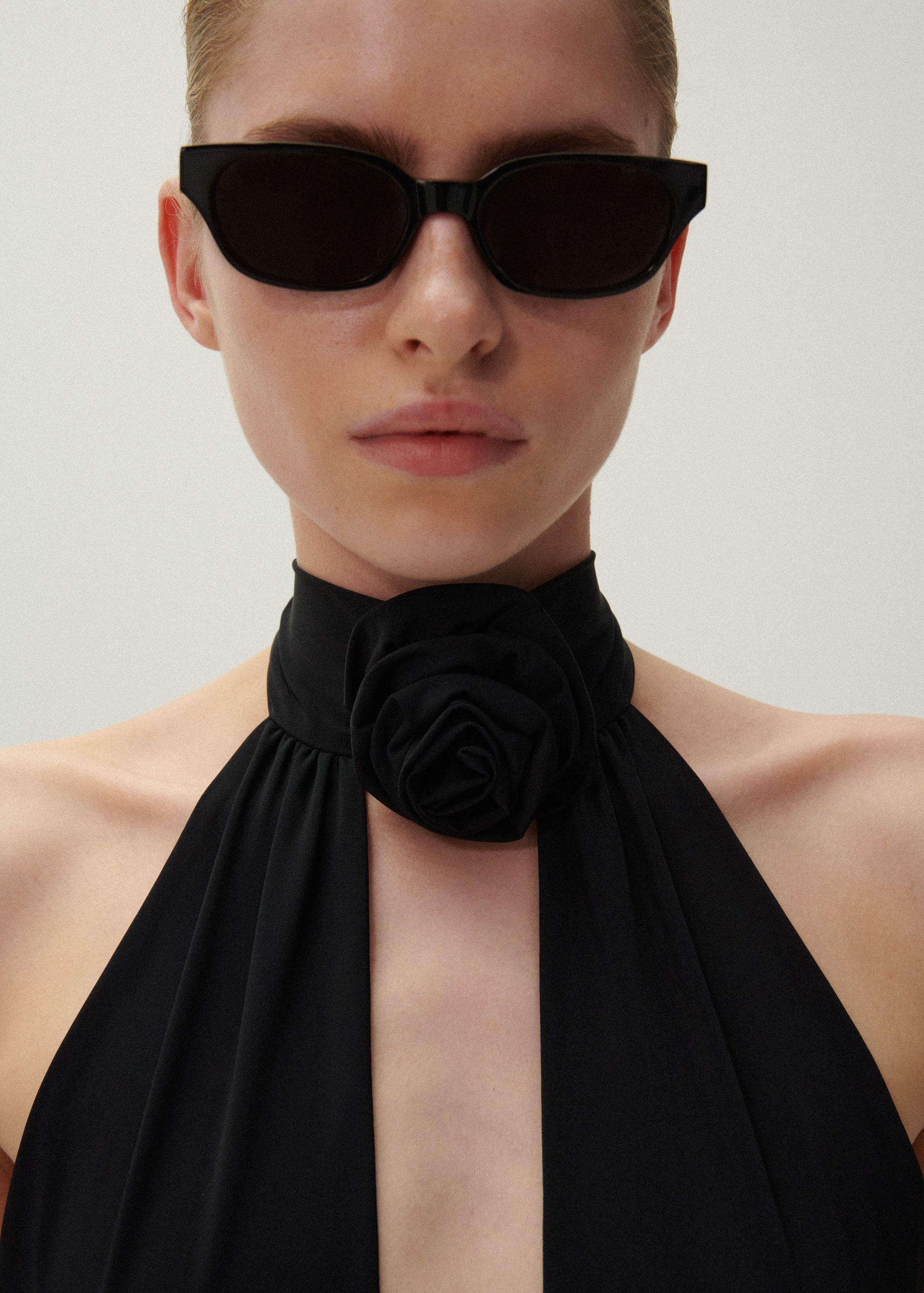Halterneck bodysuit in black - 5