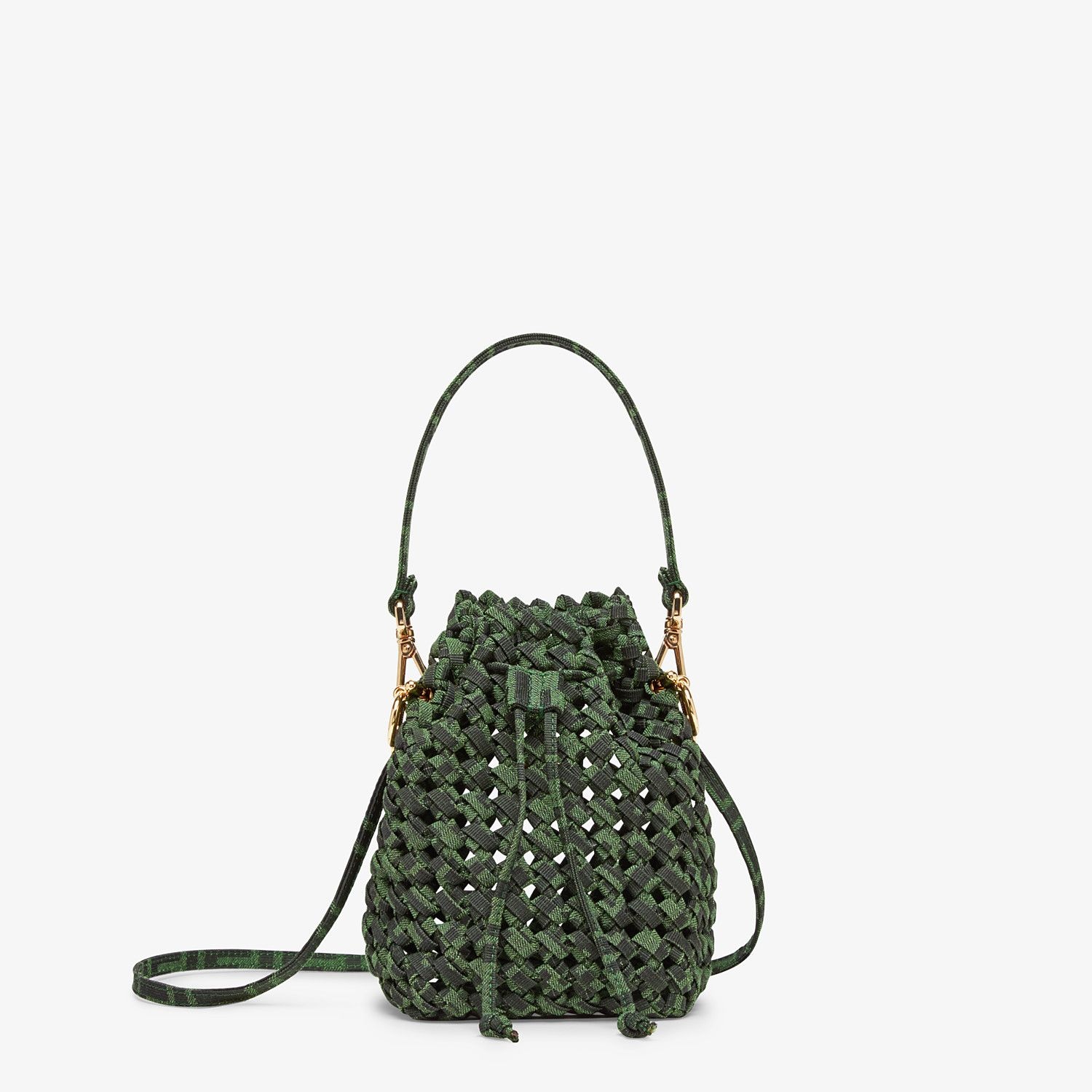 Jacquard fabric interlace mini-bag - 1