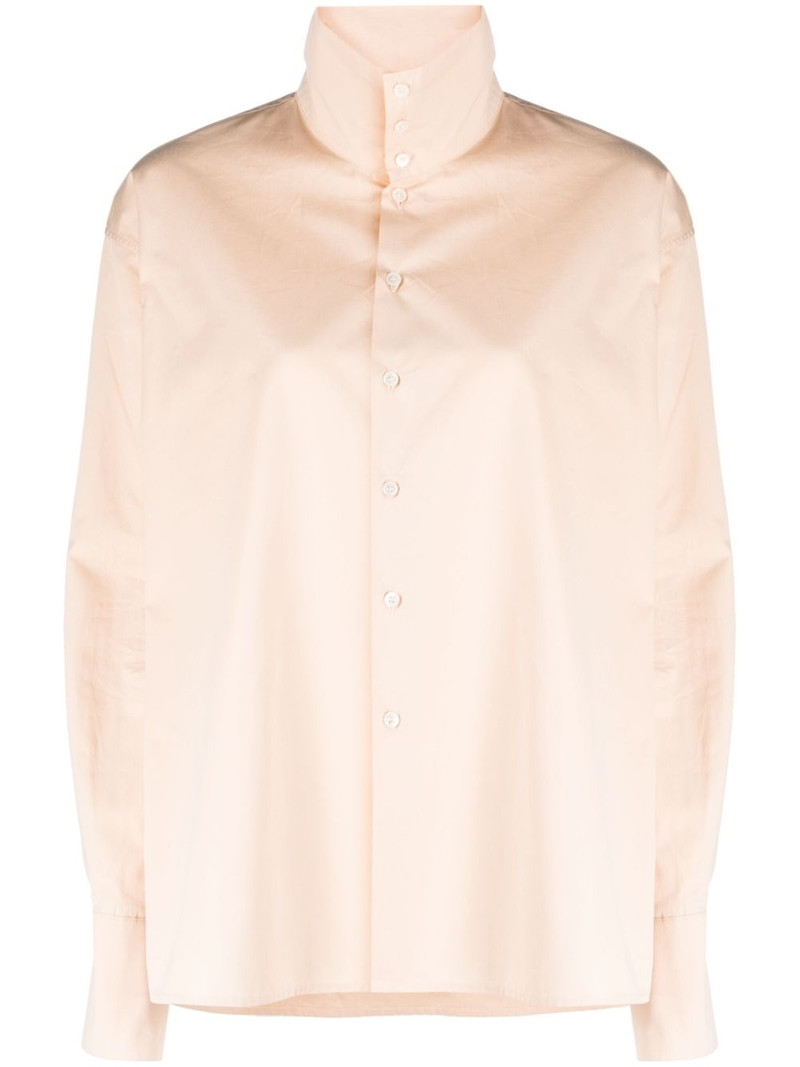 stand up-collar poplin shirt 1