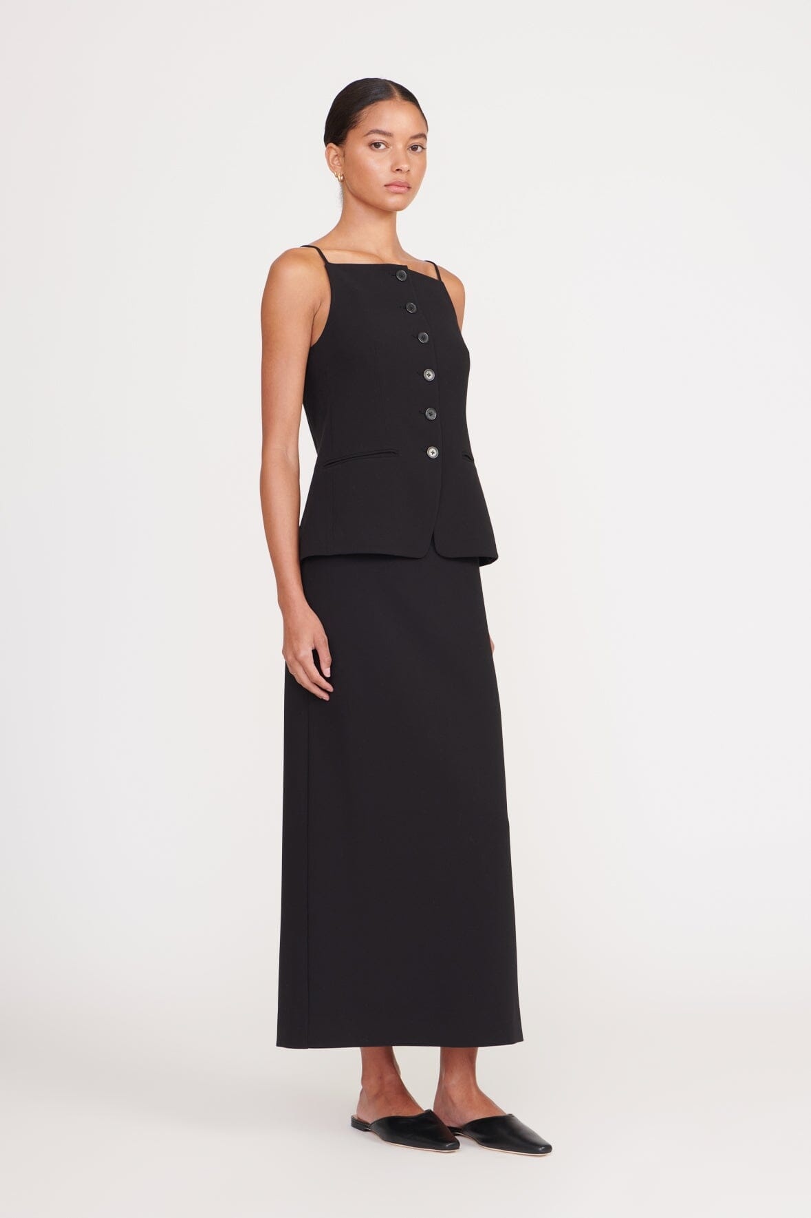 STAUD SMITH SKIRT BLACK - 2