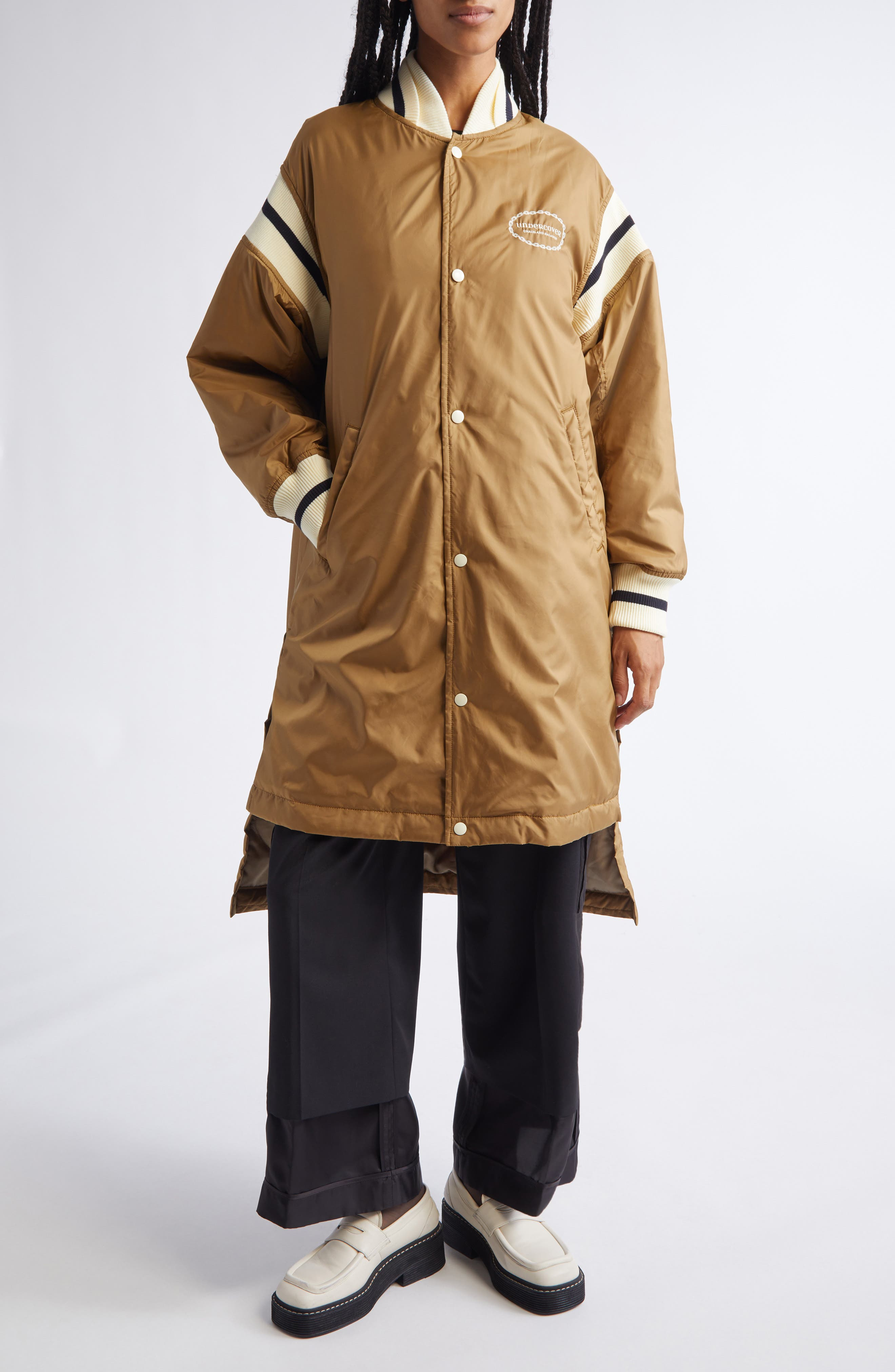 Undercover Varsity Insulated Coat in Beige at Nordstrom - 1