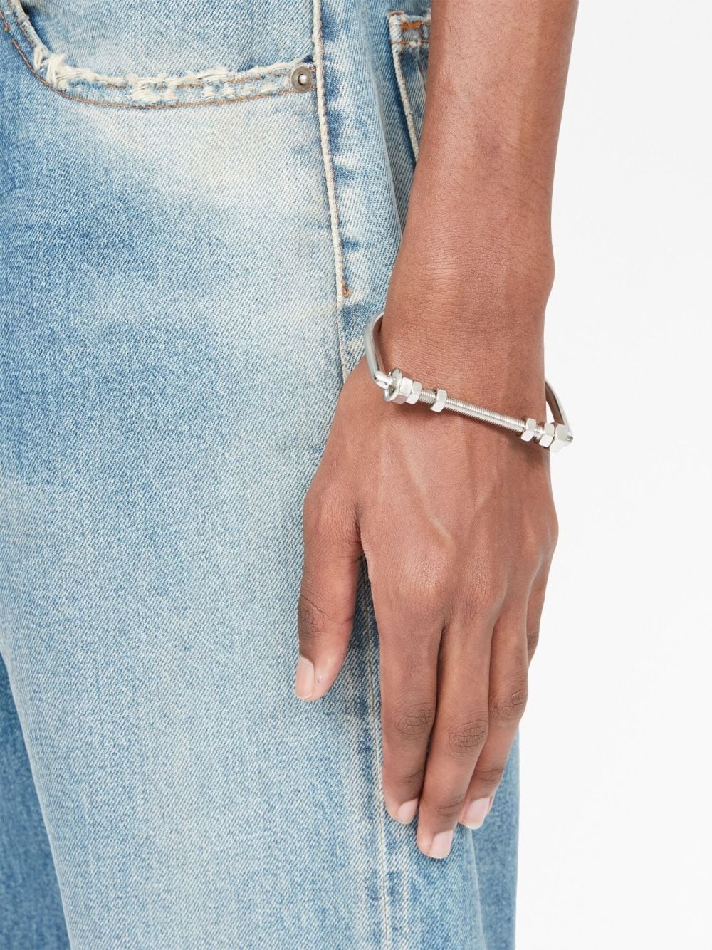 polished-finish screw-closure bracelet - 3