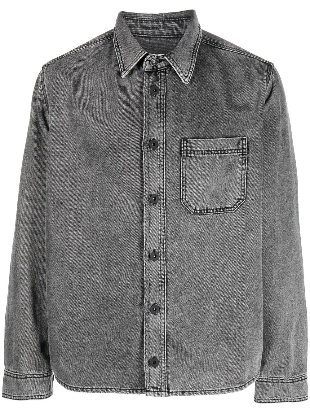 long-sleeve denim shirt - 1