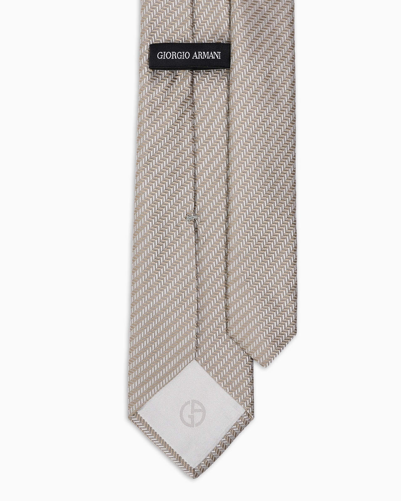 PURE SILK TIE WITH GEOMETRIC JACQUARD MOTIF - 2