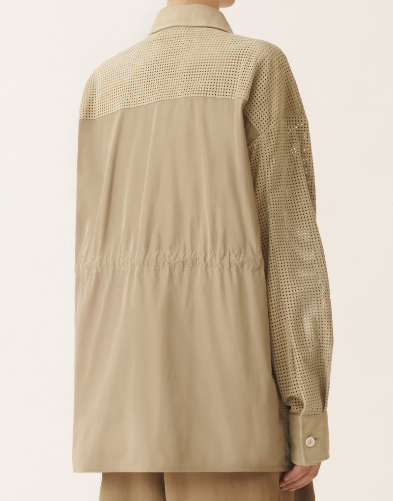 Shirt in perforated suede 5