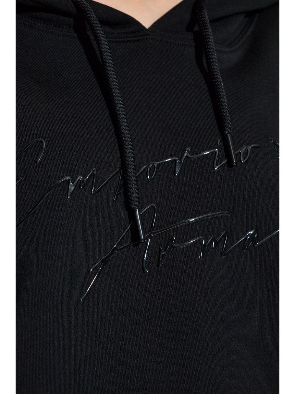 logo-print cotton hoodie - 5