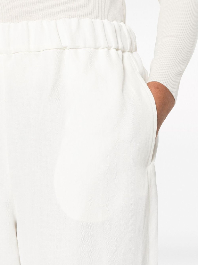 elasticated-waist tapered trousers 5